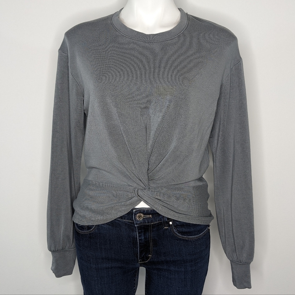 Sundry grey knotted long sleeve sweatshirt S